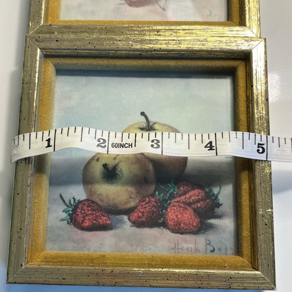 Vintage Henk Bos Framed Fruit Prints Set of 2 - Picture 3 of 10